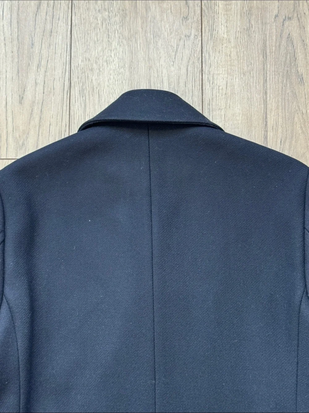 Reiss Caleb Military Overcoat Black Double Breasted Wool Blend Coat Men L NWT